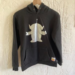 Forever 21 Black Toy Story Alien Martian Hoodie Size Small